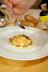 raviolo patate crema formaggio nogarole balsamico